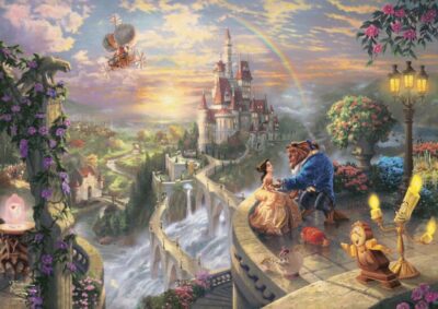 Puzzle 500 pezzi - La Bella e la Bestia, Disney di Thomas Kinkade