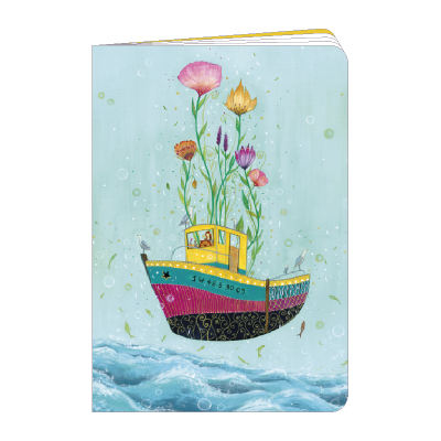 Quaderno A6 - Barca di fiori