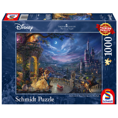 Puzzle 1000 pezzi - La Bella e la Bestia, Disney di Thomas Kinkade
