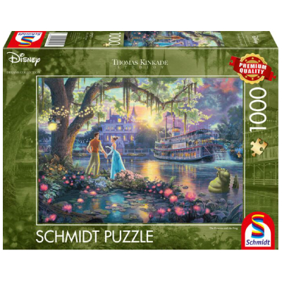 Puzzle 1000 pezzi - La principessa e il ranocchio, Disney di Thomas Kinkade